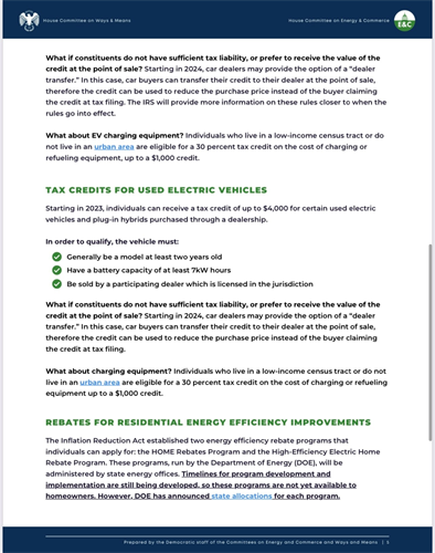 IRA Energy Rebates and Tax Credits 5